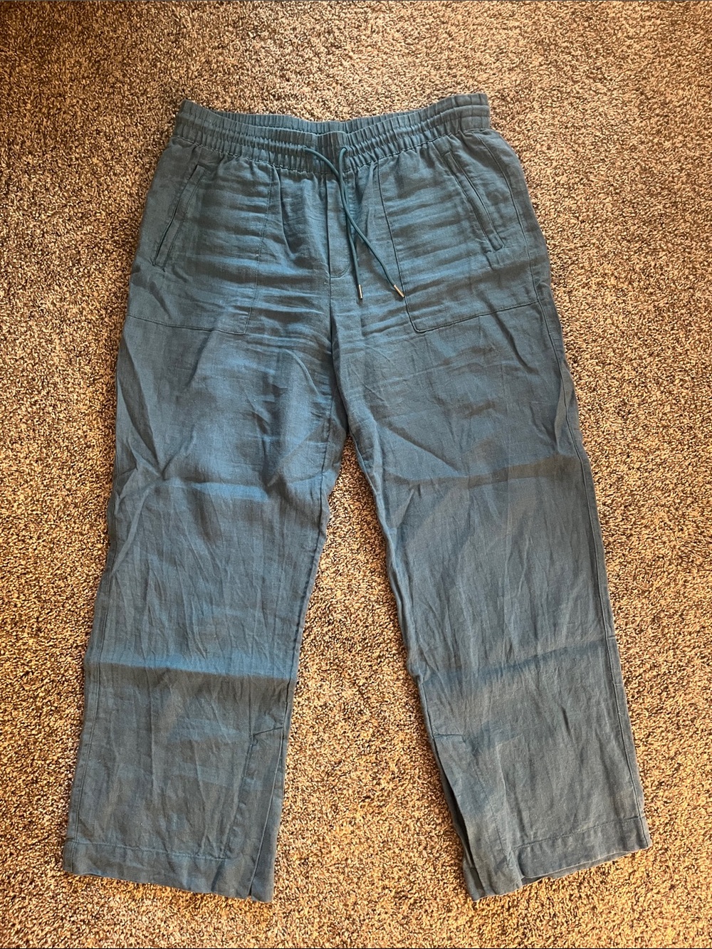 Athleta Retreat Linen High Rise Wide Leg Pant